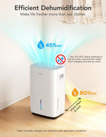 Deshumidificador Govee H7151, 4,500 pies, cubo 2 Gal. WI-FI (USADO)