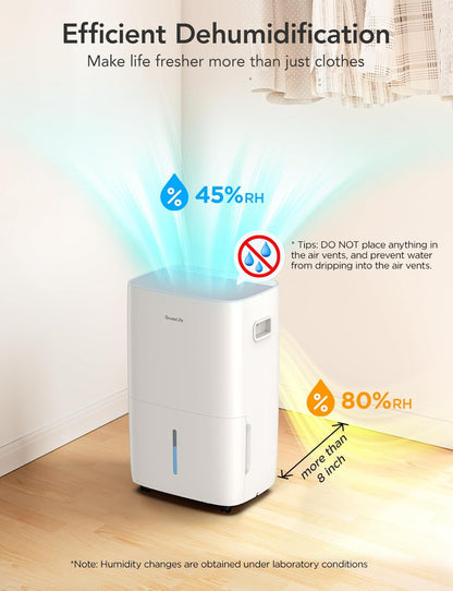 Deshumidificador Govee H7151, 4,500 pies, cubo 2 Gal. WI-FI (USADO)