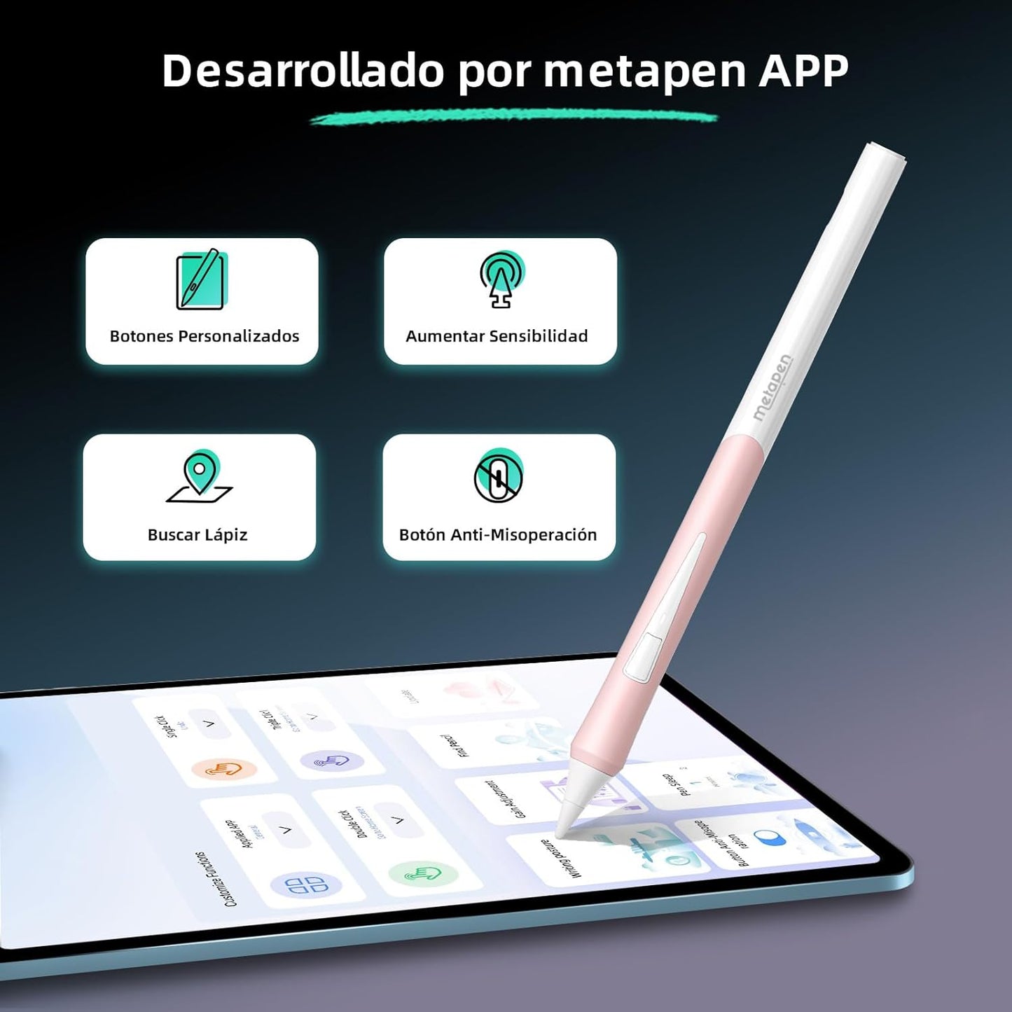 Metapen Pencil D1 para iPad 2018-2022 ergonómico