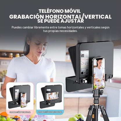 Teleprompter portátil para teléfono Lens Go TC7-S, control remoto
