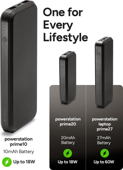 Batería externa portátil de 10 000 mAh, Mophie prime 10 (USADA)