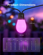 Guirnalda de luces Govee S14 H702C, 144 pies, IP66 Comp. con Alexa