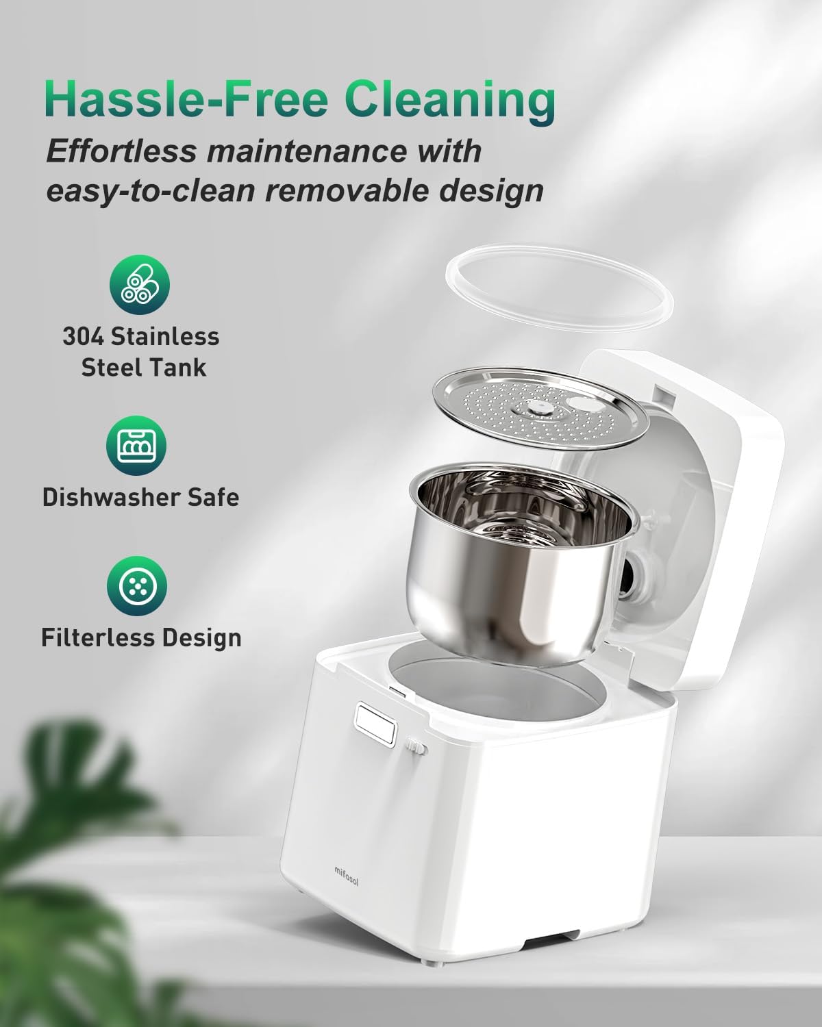 Humidificador, vapor caliente, acero inoxidable, MIFASOL.