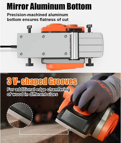 Cepilladora Eléctrica Topshak TS-EP2 900W 14500 RPM Para Madera