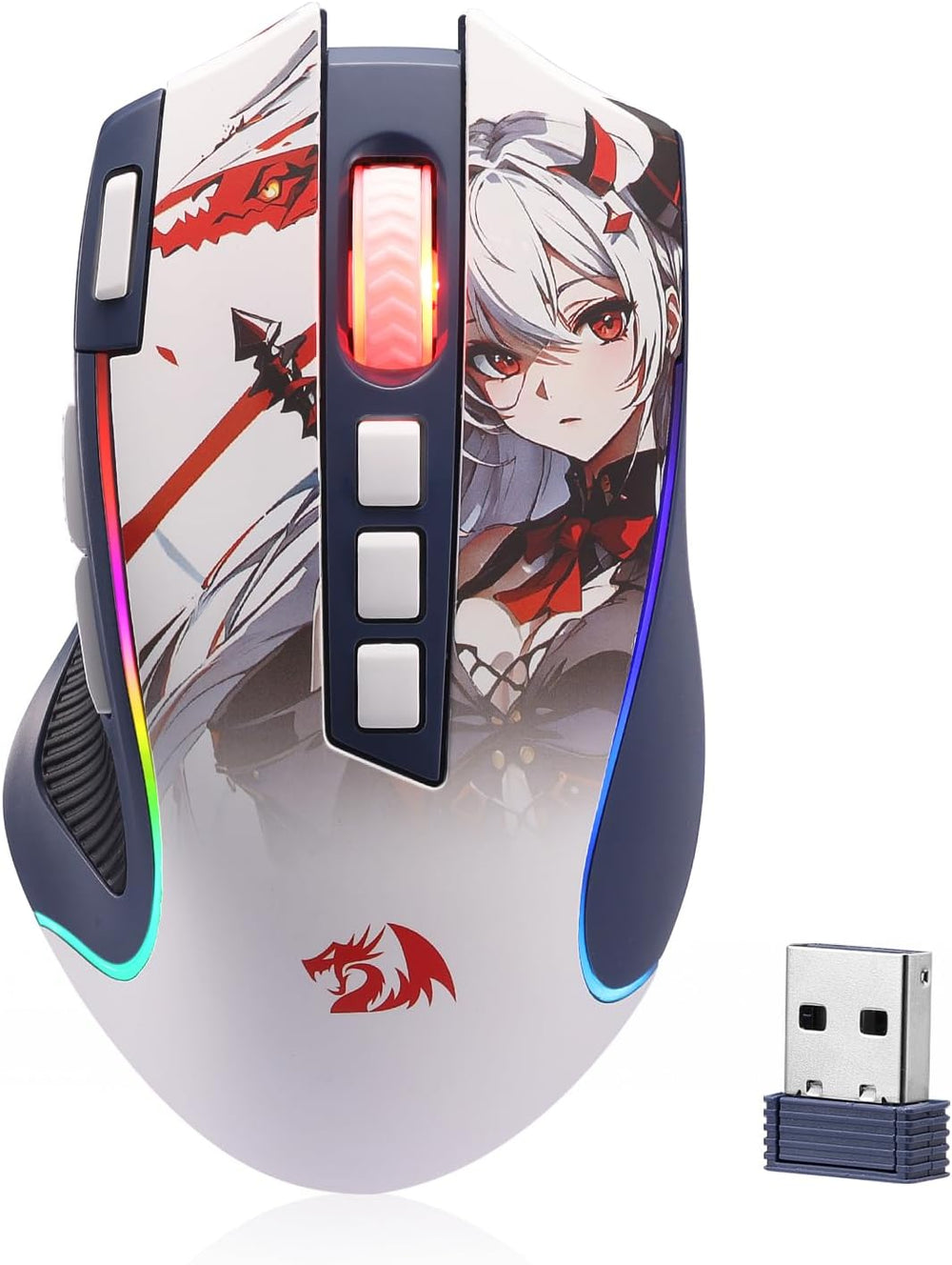 Mouse Gamer Redragon M612AK Pro RGB 8000 DPI Inalámbrico