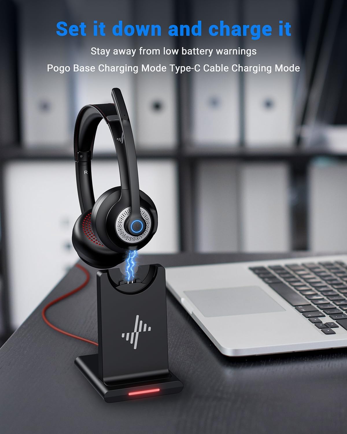 JIAMQISHI - Auriculares Inalámbricos con Micrófono.