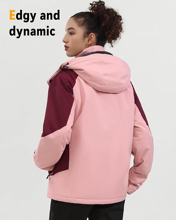 Chamarra térmica para mujer, de grafeno, impermeable, Wulcea (L).