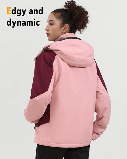 Chamarra térmica para mujer, de grafeno, impermeable, Wulcea (L).