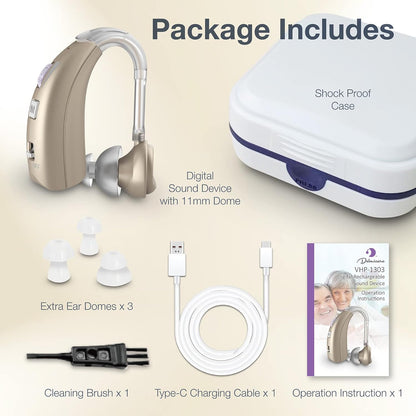 Auxiliar auditivo Delmicure, Single, Volumen ajustable.(USADO)