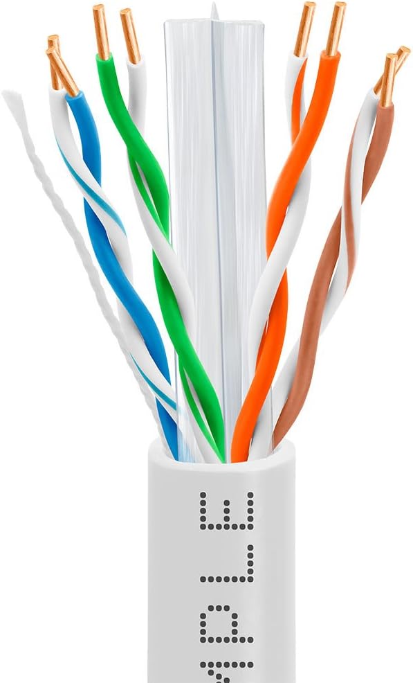 Cable Ethernet LAN de red Cat6 (UTP), 23 AWG, CMR.