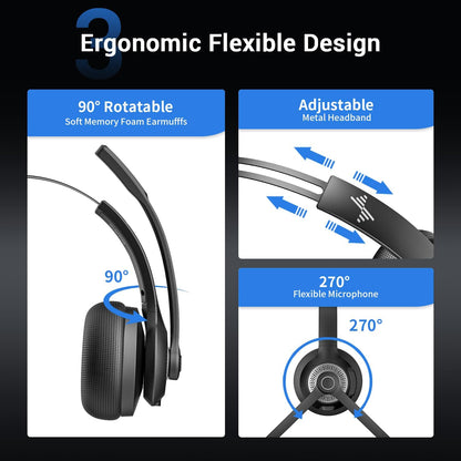 JIAMQISHI, Auriculares BT, wireless  c/micrófono.(USADO)