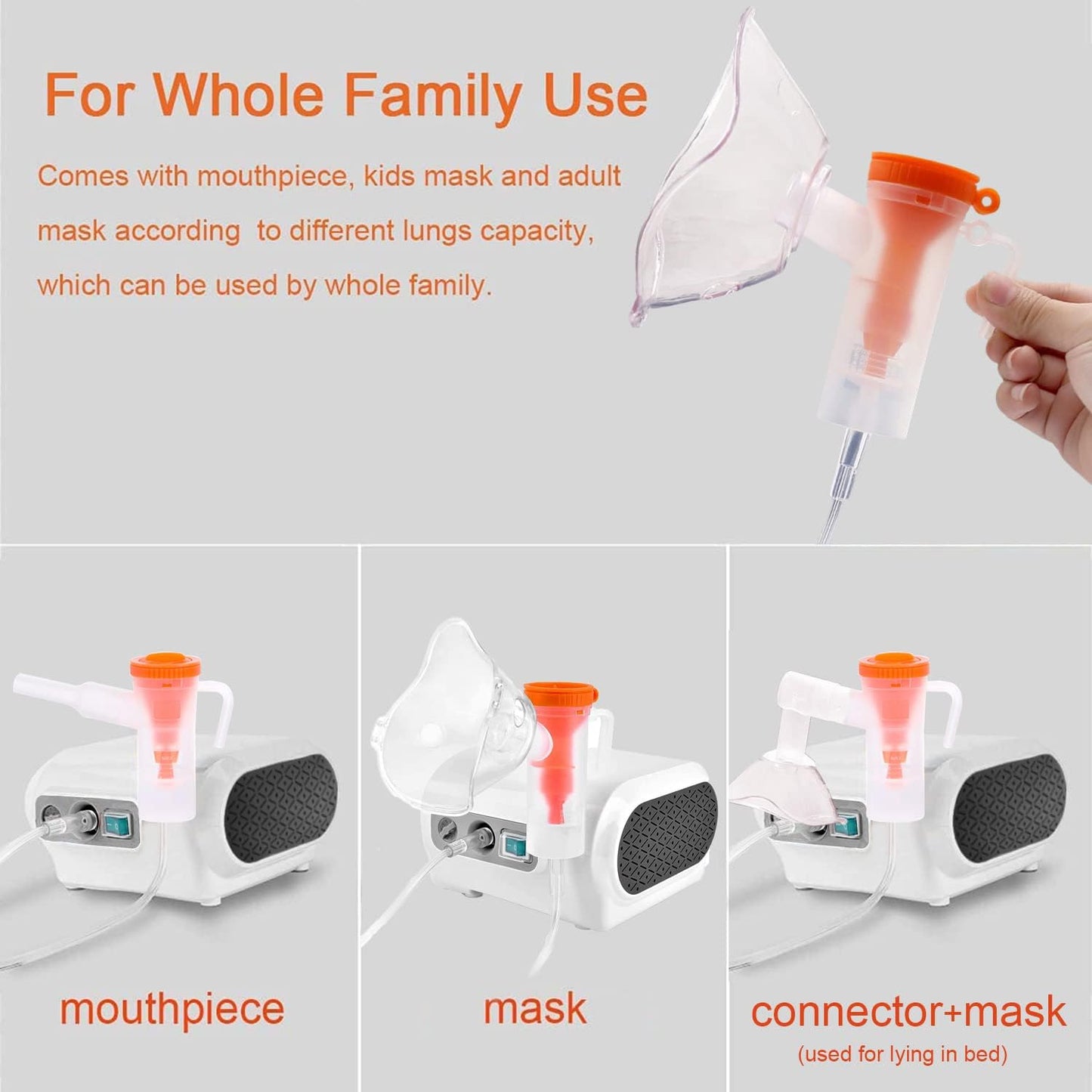 Nebulizador portatil compacto para niños y adultos, uso doméstico