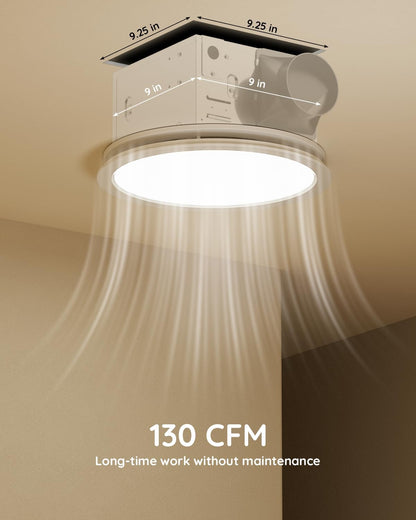 Extractor de baño Fitop con luz, 1100 lúmenes, para montaje en techo.
