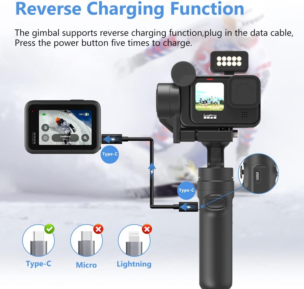 INKEE Falcon Plus Estabilizador de cardán para GoPro.