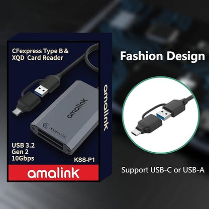 Lector Tarjetas CFexpress Tipo B XQD USB-C USB 3.2 amalink