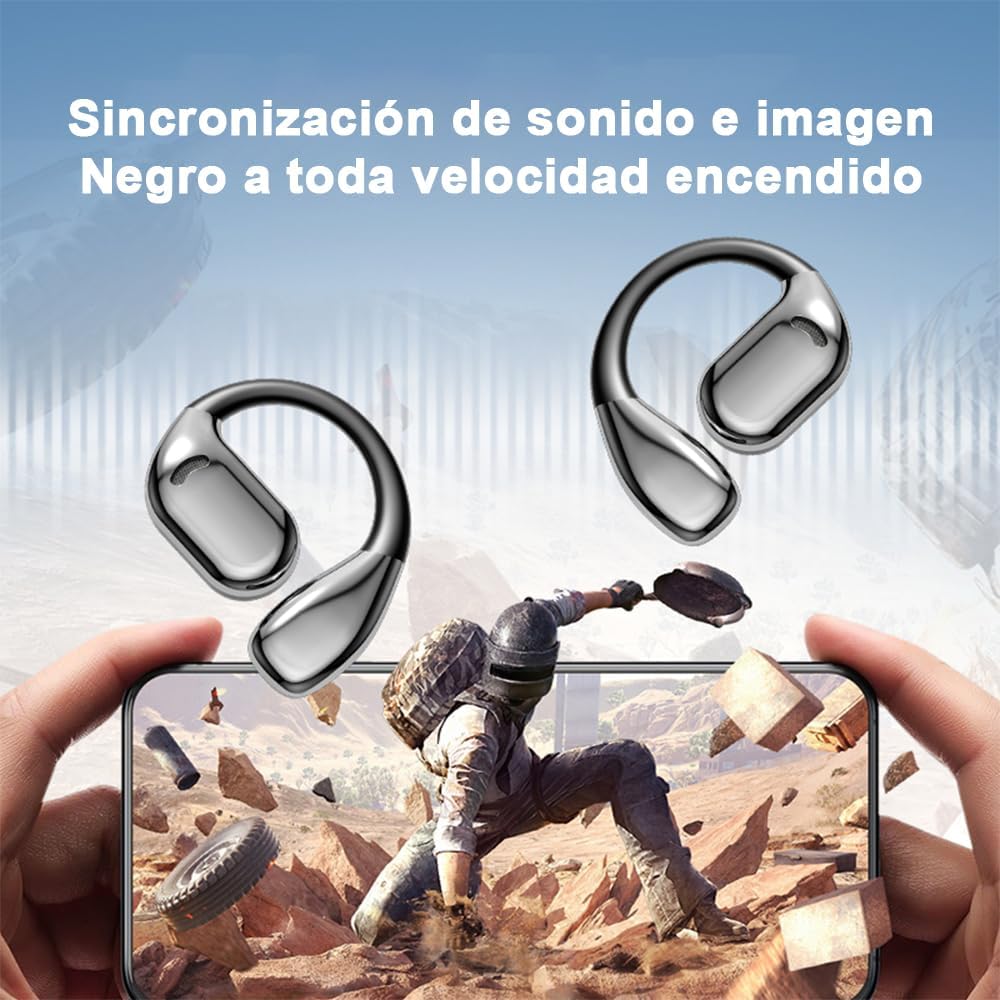 Audífonos Inalámbricos Bluetooth 5.4 Deportivos con Ganchos.