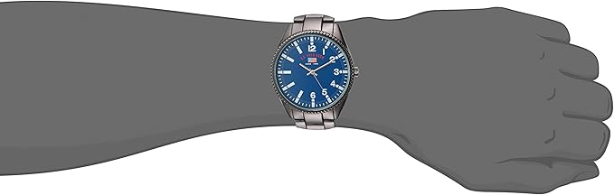 U.S. Polo Assn. Reloj analógico para hombre, acero inoxidable.