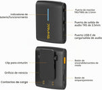 Mic Inalámbrico 7RYMS DW40, 4 Canales 48kHz/24bit, Estuche