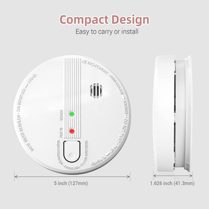 Juego De Detectores De Humo Interconectados, 4pcs, Bat. Remp
