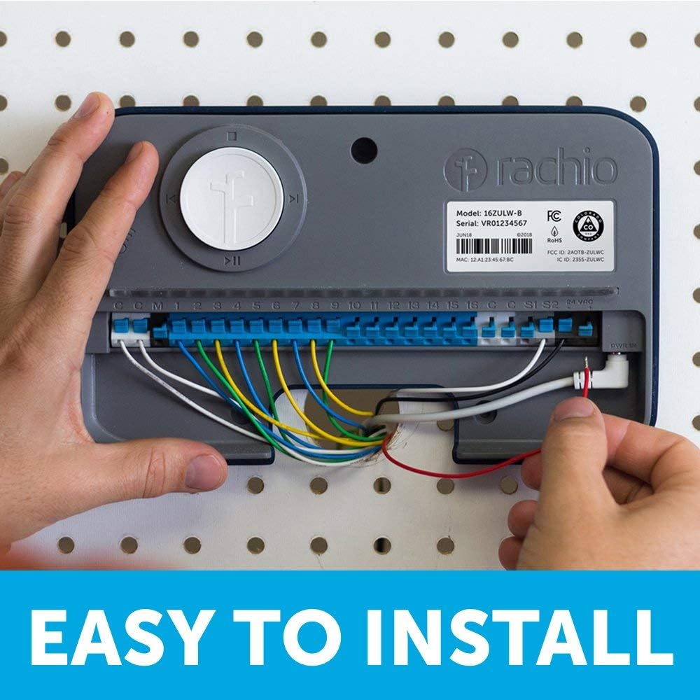 Rachio Controlador de rociadores, 16 zonas, blanco.