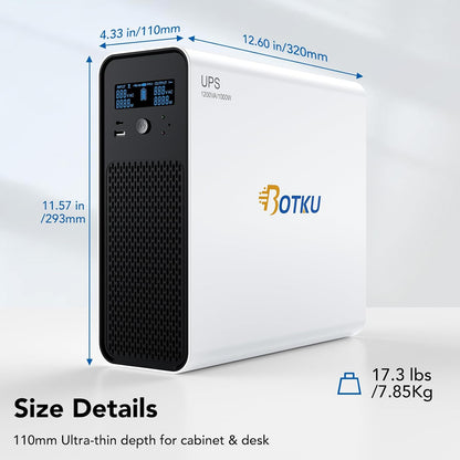 Fuente de alimentación Botku 1200VA, reserva para UPS, 1000W (USADO)