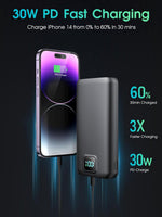 Cargador portátil de 40 000 mAh linterna integrada