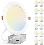 12 luces LED empotrables AMICO de 7" y 5CCT en 1