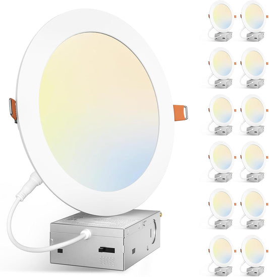 12 luces LED empotrables AMICO de 7" y 5CCT en 1