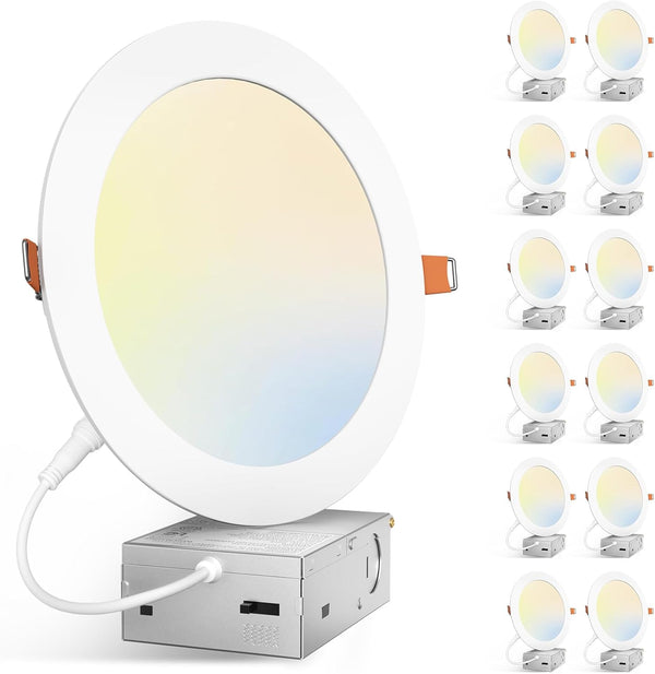 12 luces LED empotrables AMICO de 7" y 5CCT en 1