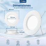 Luces empotrables Amico 24 Pack 5/6", 5CCT borde deflector blanco
