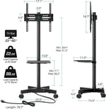 Soporte de TV con Toma de Corriente con Ruedas para televisores GREENSTELL