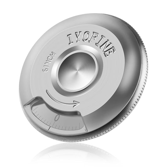 Cinta métrica circular de 6", con punta curva de titanio.