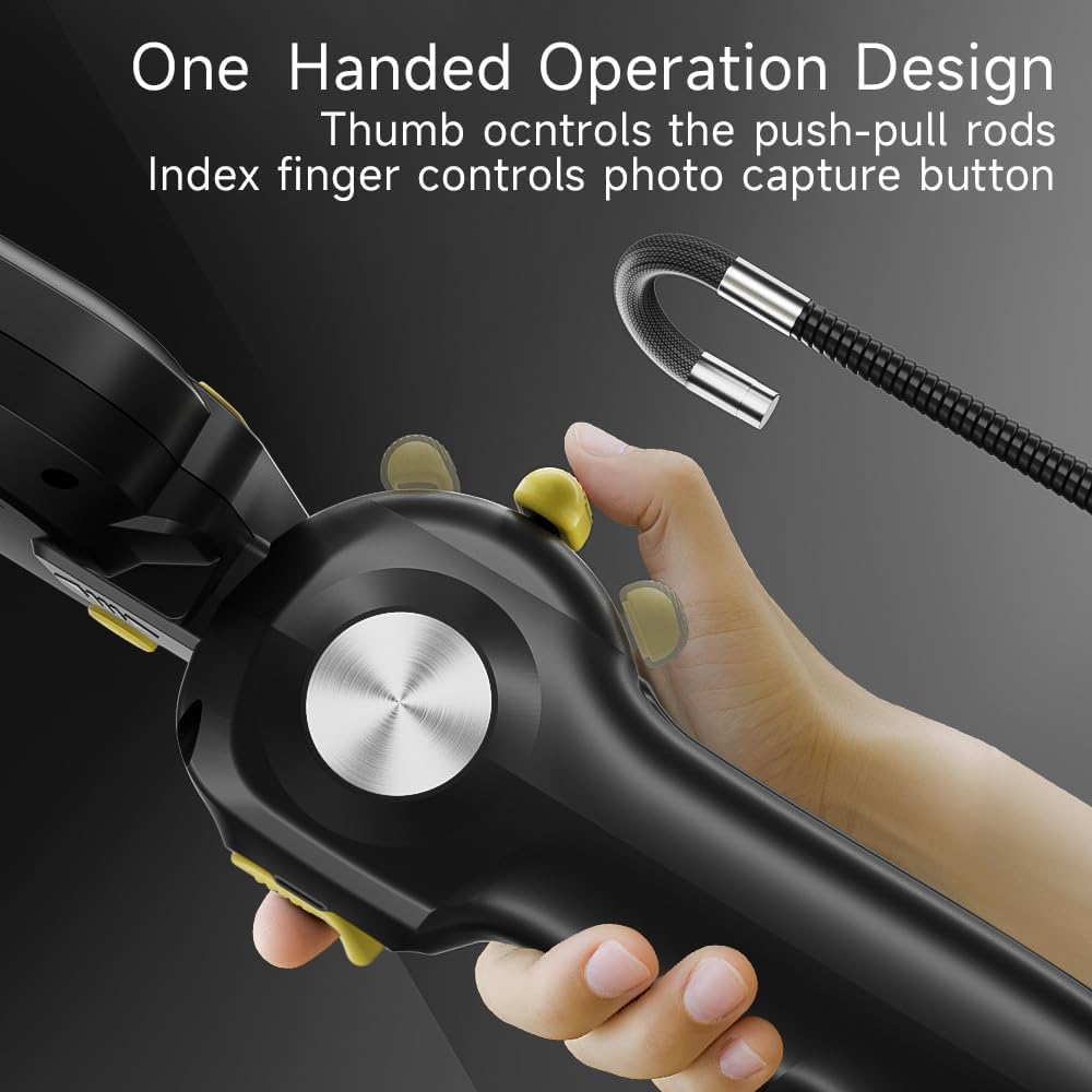 Boroscopio articulado bidireccional con luz, pantalla IPS, 5