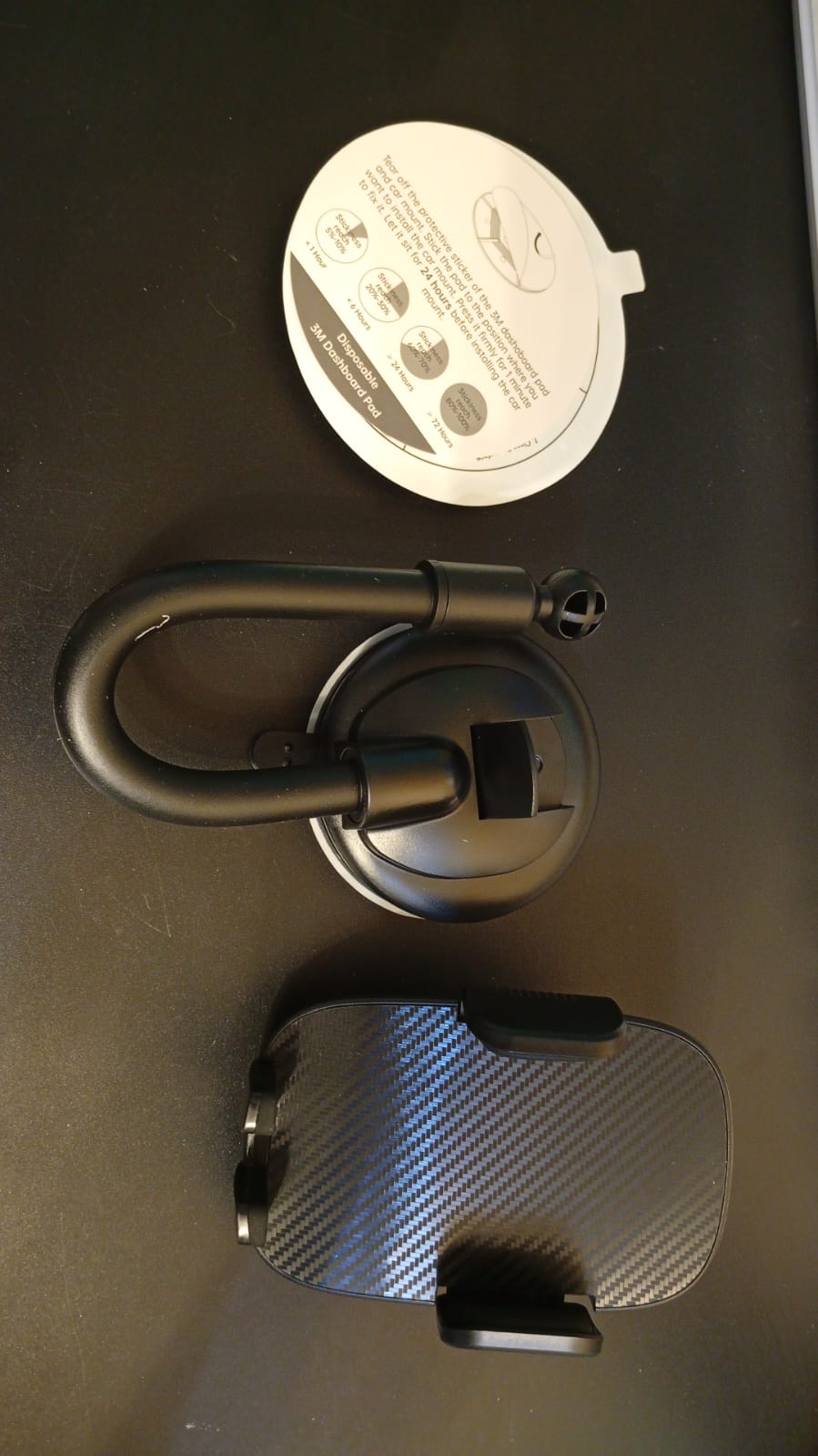 Soporte de coche, para teléfono BIPOPIBO, Brazo largo flexible, ventosas.