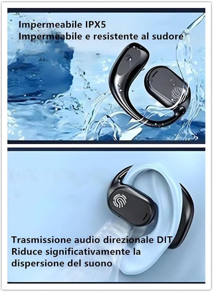 Auriculares deportivos abiertos Bluetooth estuche de carga