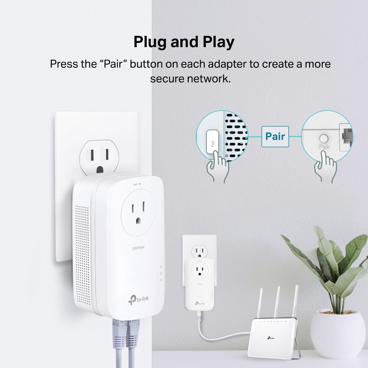 TP-Link Powerline Adapter AV2000 Mbps.