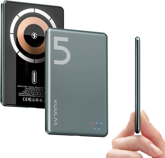 Kuulaa Power Bank Ultra Delgado inalambrica