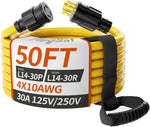 Cable de extensión NEMA L14-30P/L14-30R, Calibre 10, Gen. de Bloqueo.
