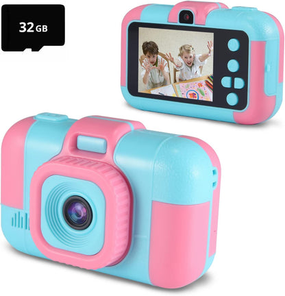 Cámara de fotos para niños con pantalla y tarjeta SD