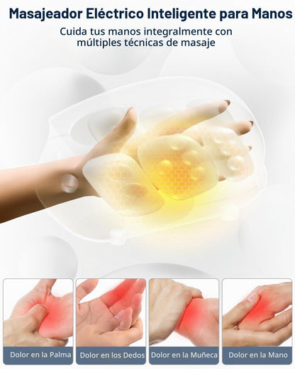 Masajeador De Manos Cincom CM-026H-BU, Con Calor Y Compresión