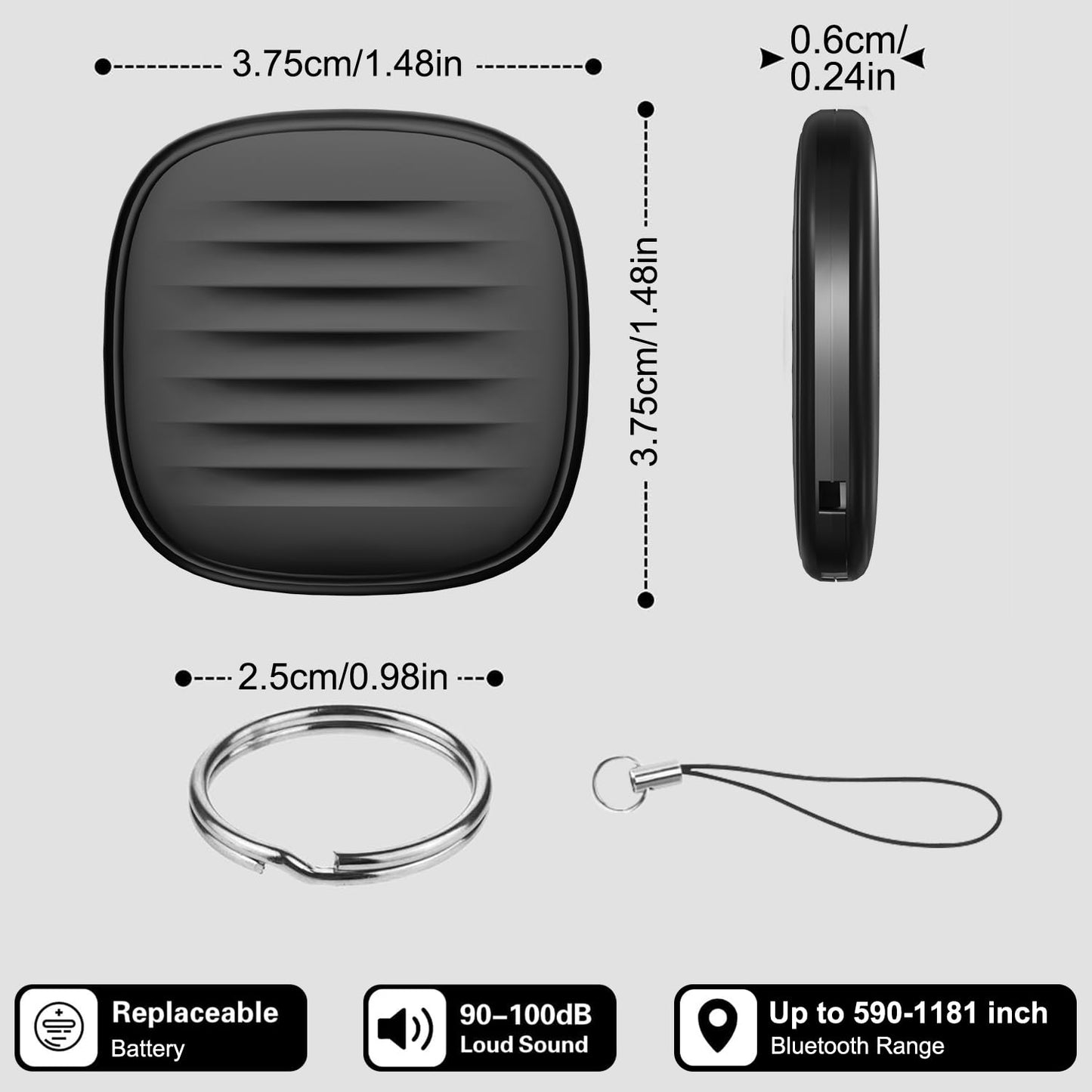 Rastreador inteligente compatible con Apple Find My