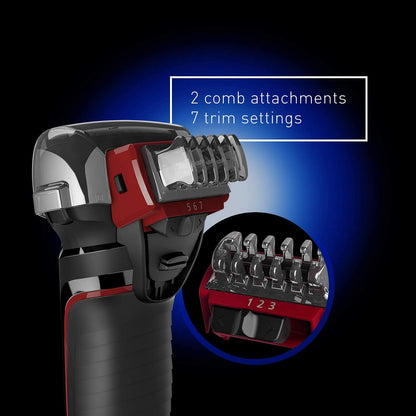 Afeitadora Panasonic, híbrida con 2 accesorios de recorte, sensor-afeitado.