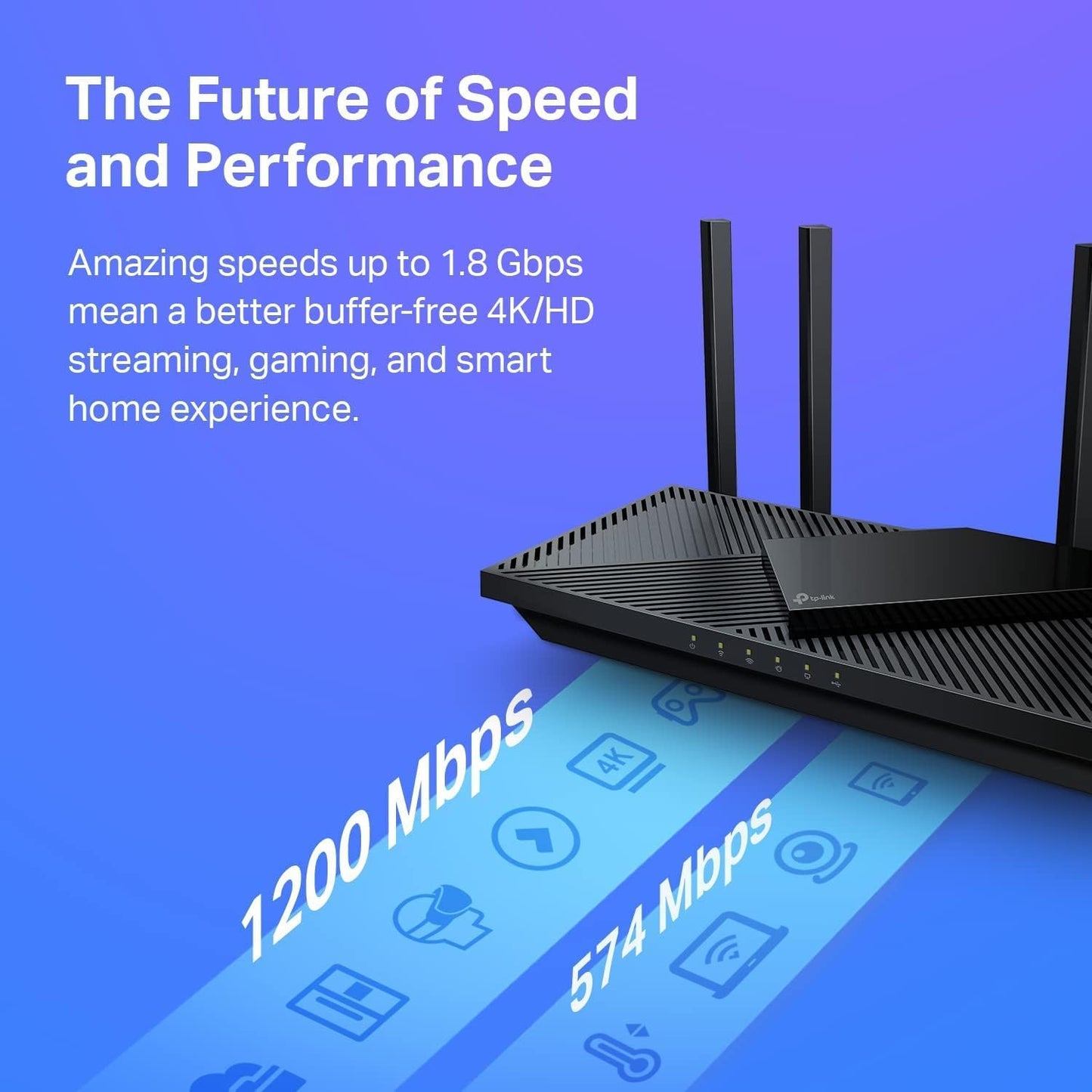 TP-Link AX1800 Dual-Band Wi-Fi 6 Smart Router Archer AX21, funciona con Alexa.