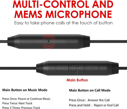 Auriculares USB C con cable, magnéticos, micrófono, manos libres.