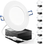 Paquete de 6 lámparas delgadas de 4" Sunco 10W