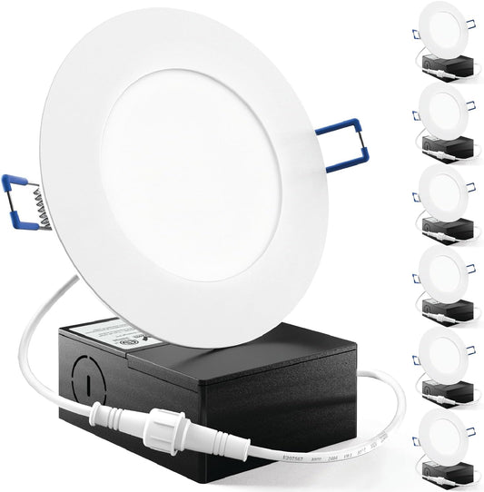 Paquete de 6 lámparas delgadas de 4" Sunco 10W