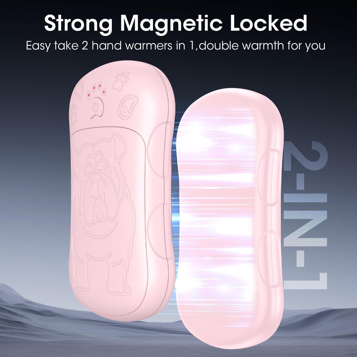 Calentadores de manos recargables, magnéticos, recargables.