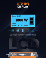 Inversor Ampeak 1000W Onda Sinusoidal Pura 12V A 120V USADO
