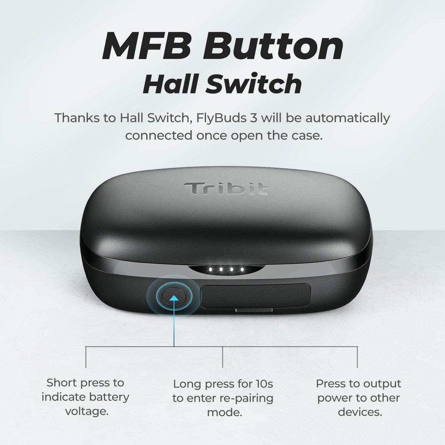 TRIBIT  FLYBUDS 3, Audífonos inalámbricos.