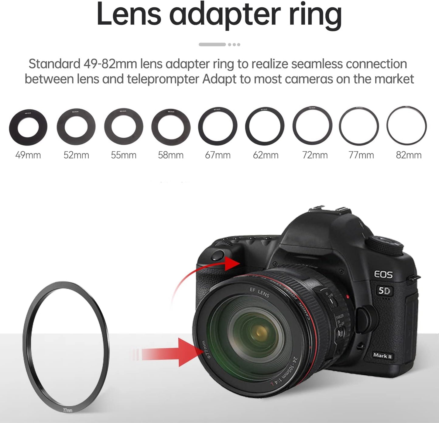 Teleprompter portátil para iPad, tablet, smartphone, cámara réflex.